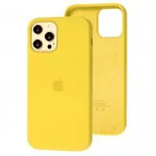 Чохол для iPhone 12 Pro Max Full Silicone case yellow
