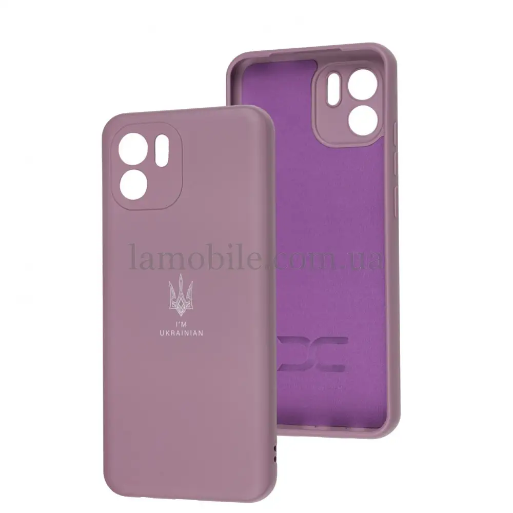 Чехол для Xiaomi Redmi A1 Silicone Full Трезубец лавандовый