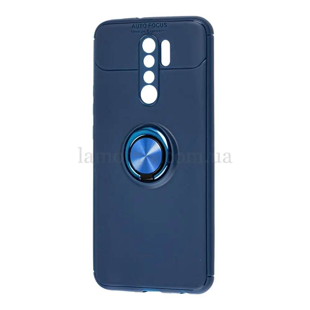 Чохол для Xiaomi Redmi 9 Deen ColorRing із кільцем синій