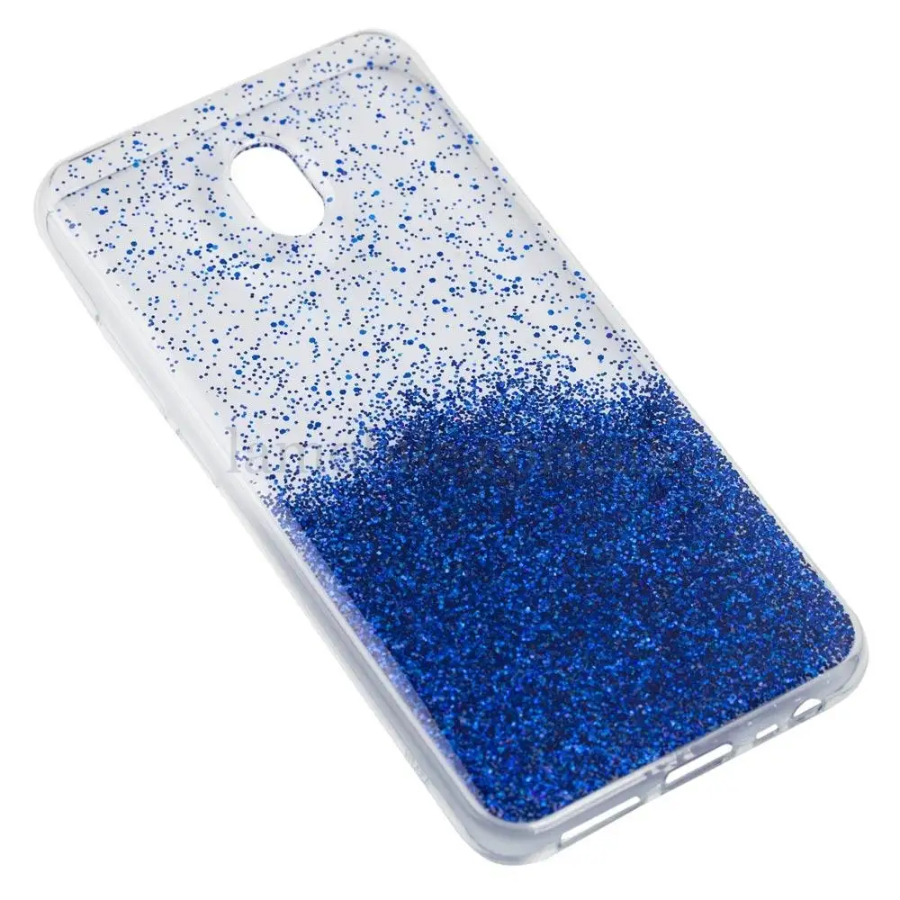 Чохол для Xiaomi Redmi 8A Fashion блискітки + popsocket синій