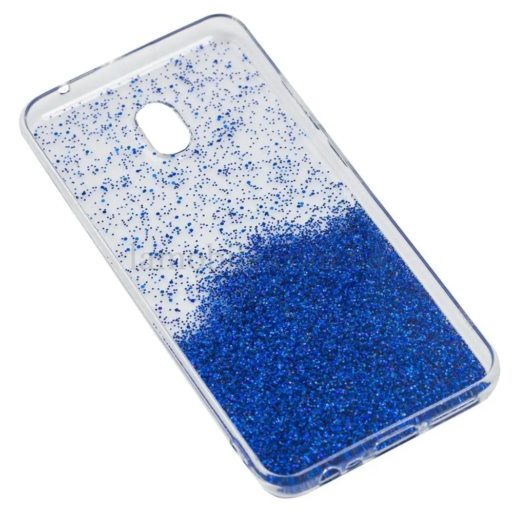 Чохол для Xiaomi Redmi 8A Fashion блискітки + popsocket синій