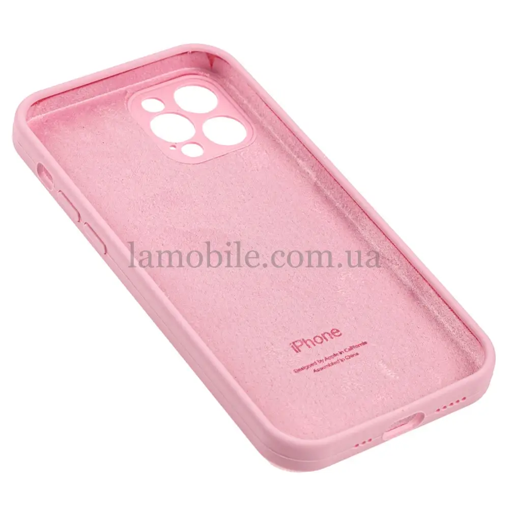 Чехол для iPhone 12 Pro Silicone Slim Full camera light pink