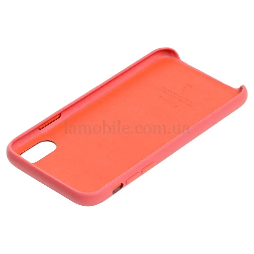 Чехол для iPhone X / Xs  Leather classic "peony pink"