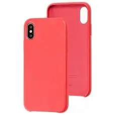 Чехол для iPhone X / Xs  Leather classic "красный"
