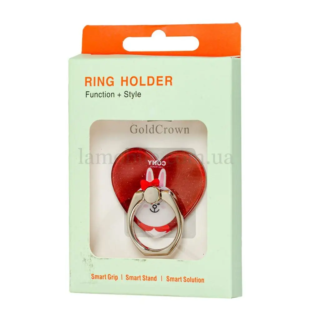 Кольцо держатель Heart with print Bunny
