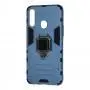 Чехол ударопрочный Transformer Ring для Samsung Galaxy A20s (A207) с кольцом серый
