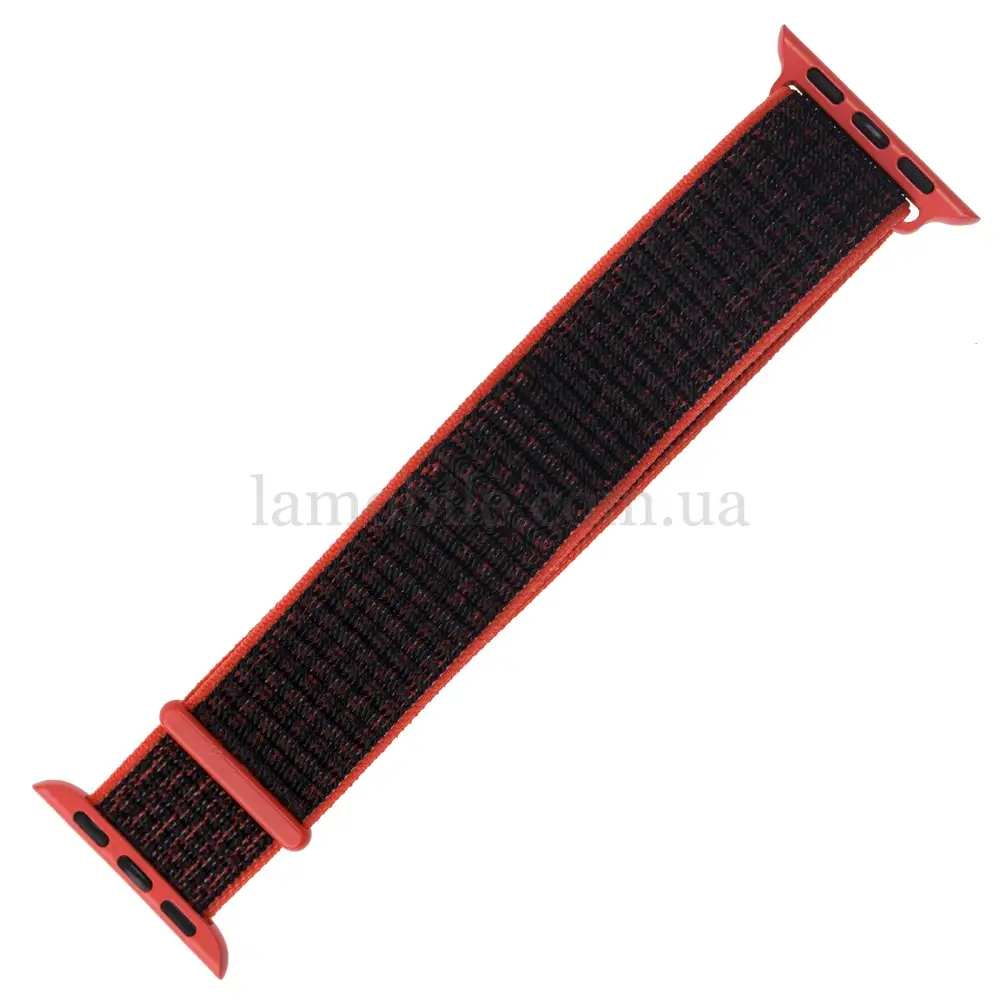 Ремешок для Apple Watch Nylon Loop 38mm / 40mm красно-черный