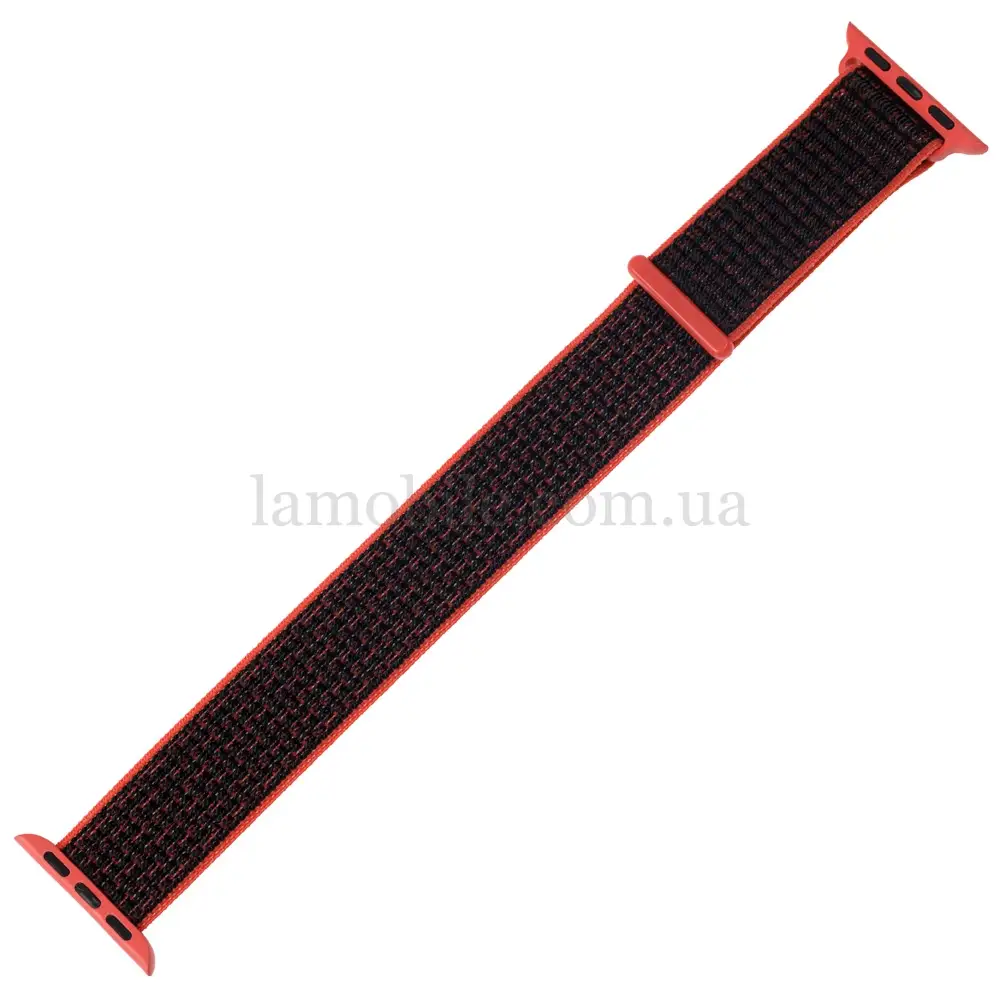 Ремешок для Apple Watch Nylon Loop 38mm / 40mm красно-черный