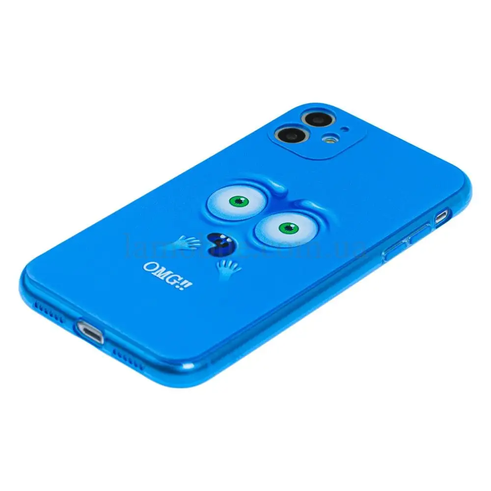Чехол для iPhone 11 Smile синий OMG