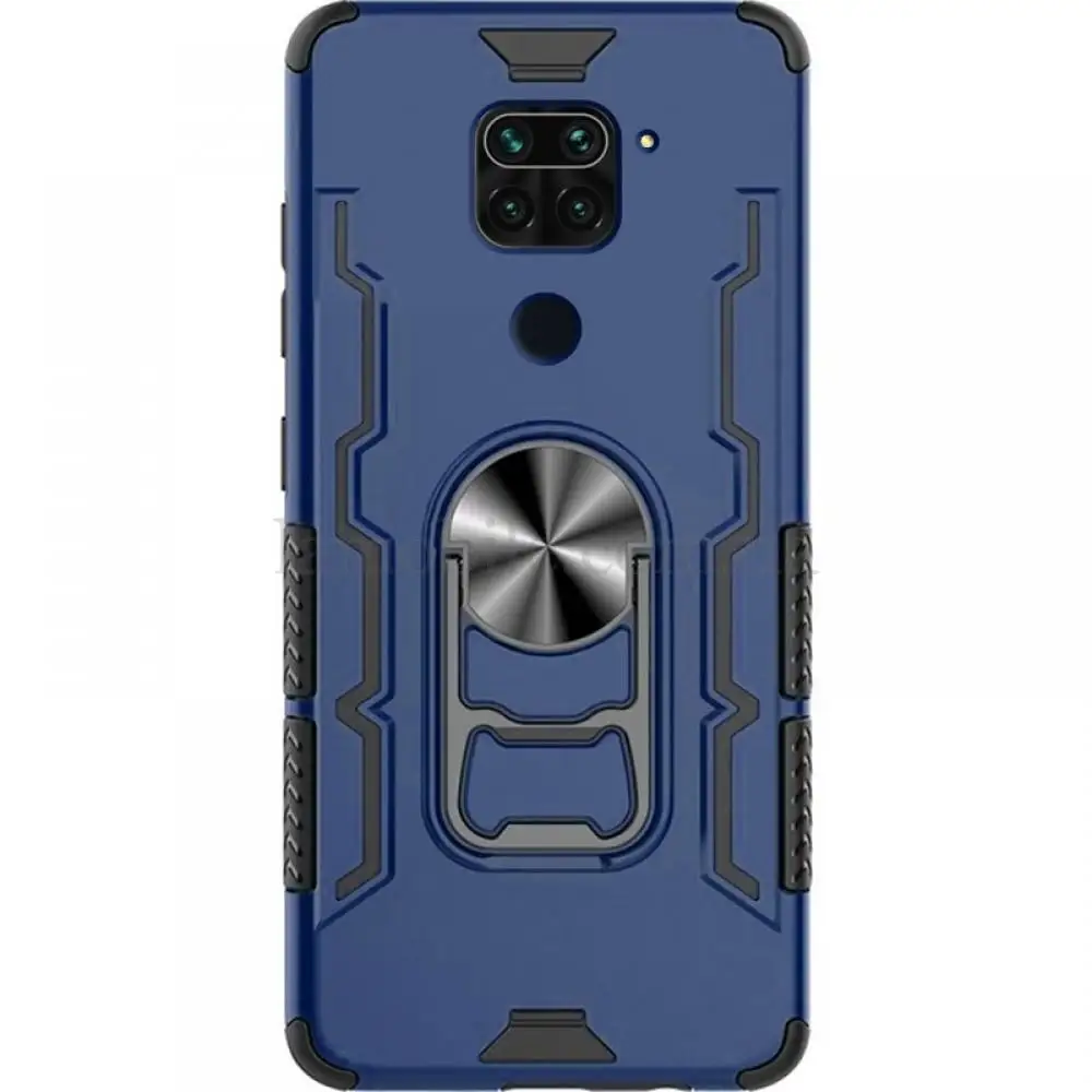 Чехол для Xiaomi Redmi Note 9s / 9 Pro Beer Ring for Magnet синий