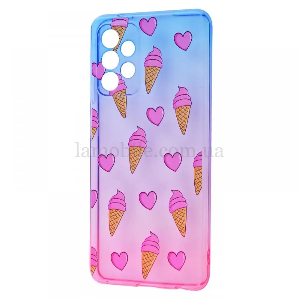 Чохол для Samsung Galaxy A52 Wave Sweet blue / pink / ice-cream