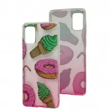Чехол для Samsung Galaxy A71 (A715) Wave Sweet white / pink / donut