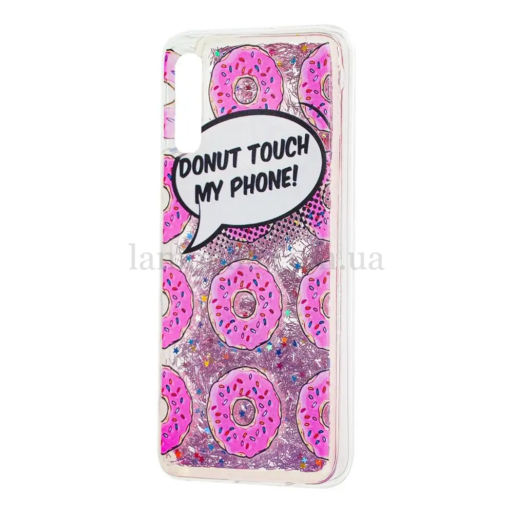 Чехол для Samsung Galaxy A7 2018 (A750) Блестки вода Fashion "Donut"