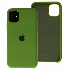 Чехол Silicone для iPhone 11 case army green 