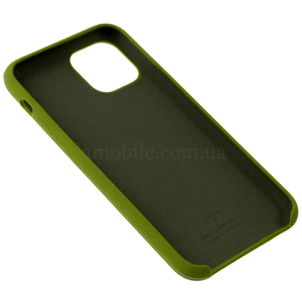 Чохол Silicone для iPhone 11 Pro case армійський зелений