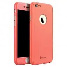 Чехол iPaky Plating 360 градусов для iPhone 6малиновый + стекло