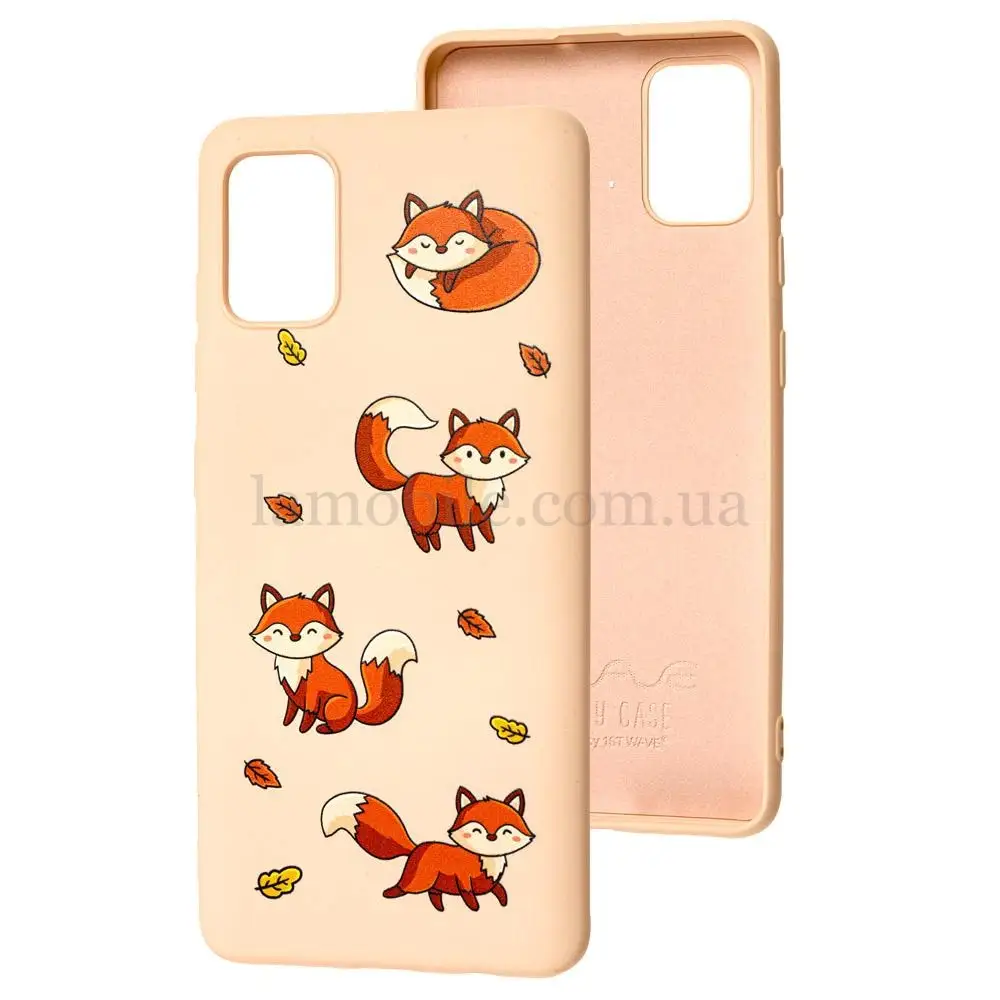 Чехол для Samsung Galaxy A51 (A515) Wave Fancy fox / pink sand