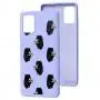 Чехол для Samsung A71 (A715) Wave Fancy bears with tea / light purple