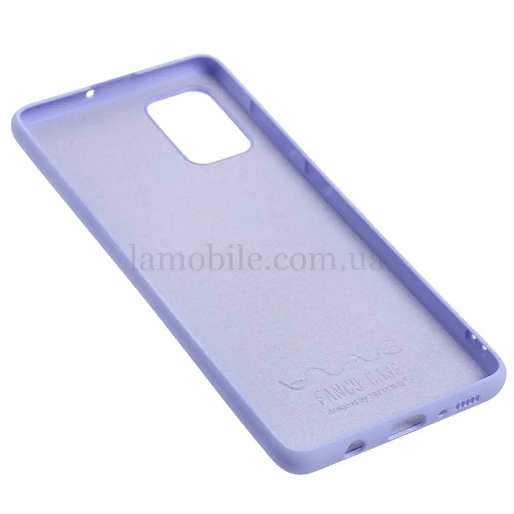Чехол для Samsung A71 (A715) Wave Fancy bears with tea / light purple