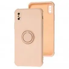 Чохол для iPhone X / Xs ColorRing Full рожевий / pink sand