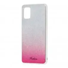 Чехол для Samsung Galaxy A51 (A515) Ambre Fashion серебристый / малиновый