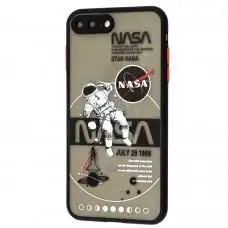 Чехол для iPhone 7 Plus / 8 Plus Picture shadow matte space nasa / black