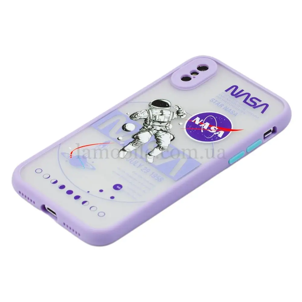 Чохол для iPhone Xs Max Picture shadow matte space nasa / light purple