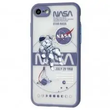 Чехол для iPhone 7 / 8 Picture shadow matte space nasa / dark purple