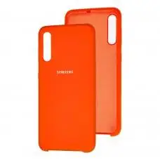 Чехол для Samsung Galaxy A50 / A50s / A30s Silky Soft Touch оранжевый неон