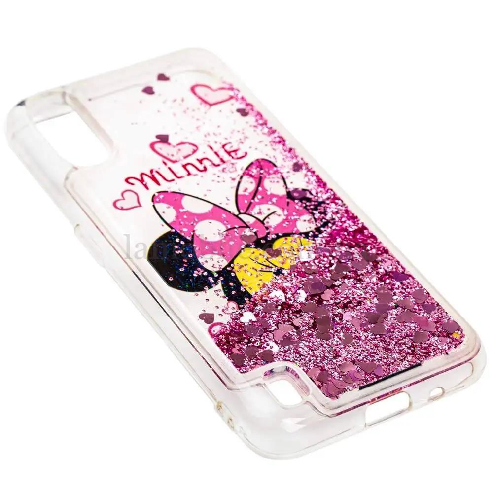 Чехол для Samsung Galaxy A01 (A015) Блестки вода new minnie