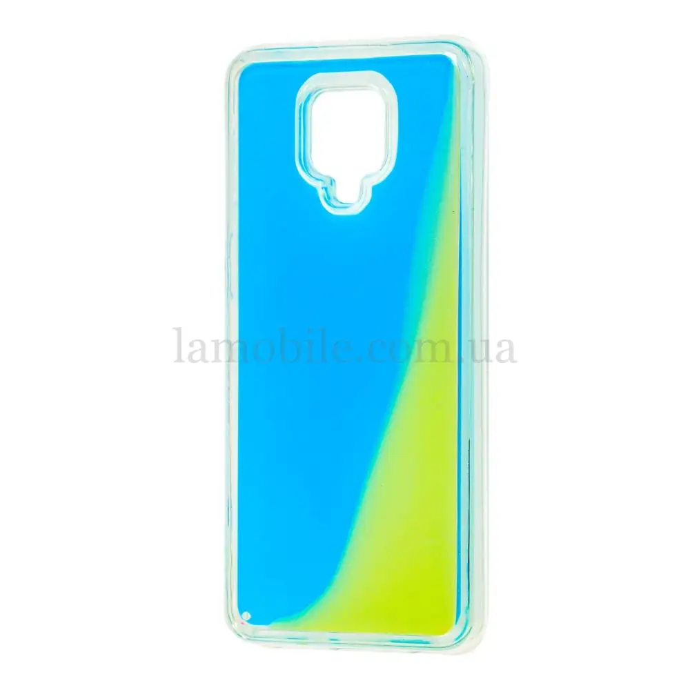 Чехол для Xiaomi Redmi Note 9s / 9 Pro "Neon песок" голубой