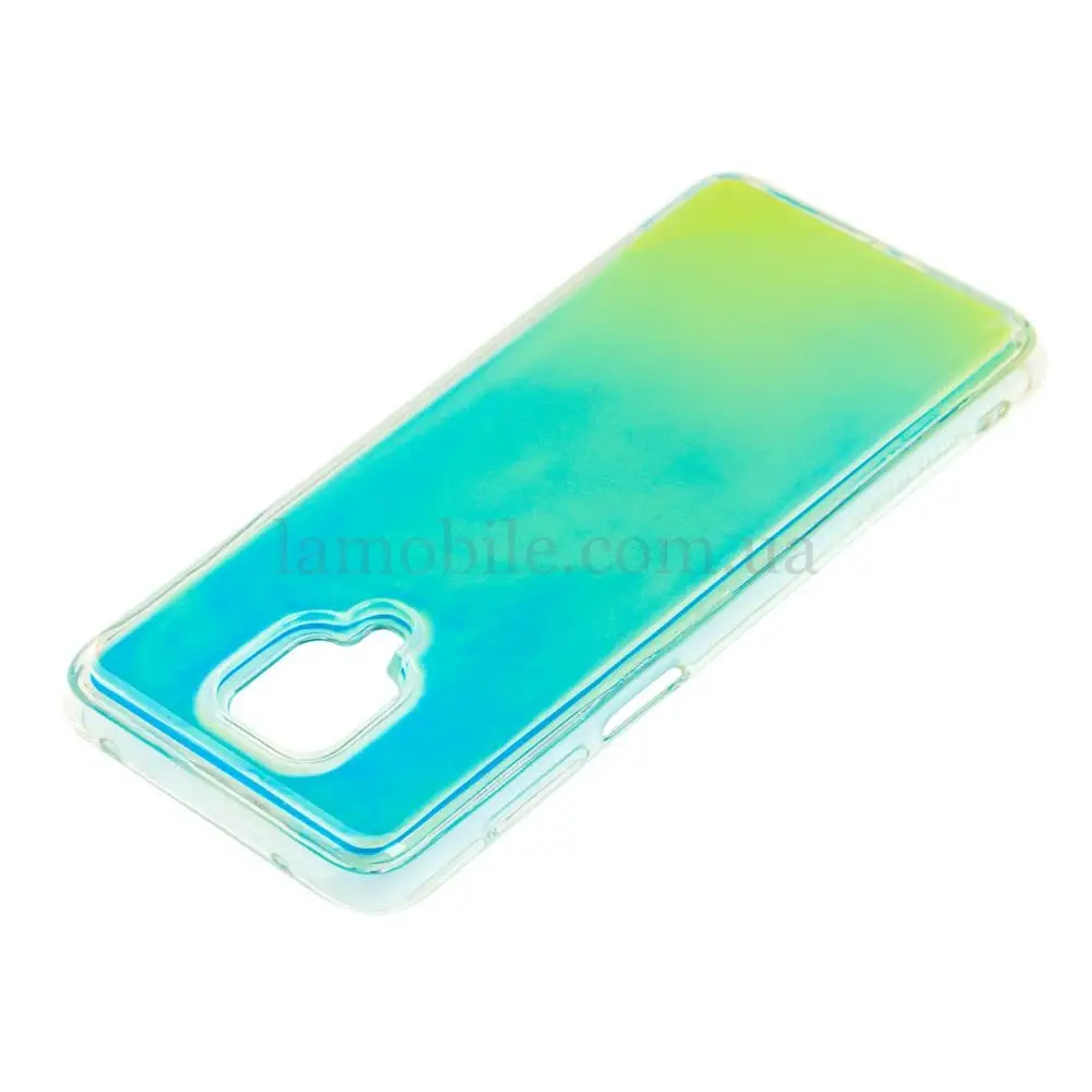 Чехол для Xiaomi Redmi Note 9s / 9 Pro "Neon песок" голубой