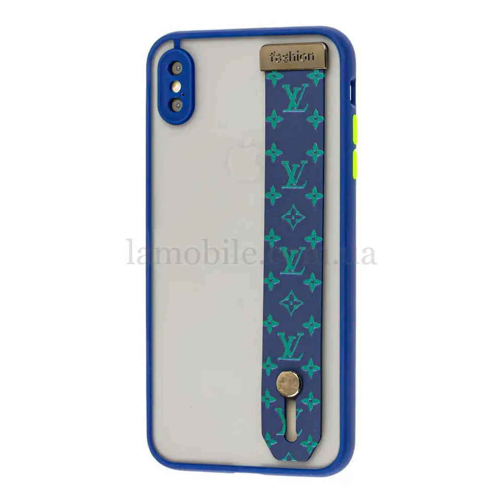 Чехол для iPhone Xs Max WristBand LV синий / зеленый