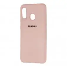 Чохол Samsung Galaxy A20 / A30 Logo бежевий