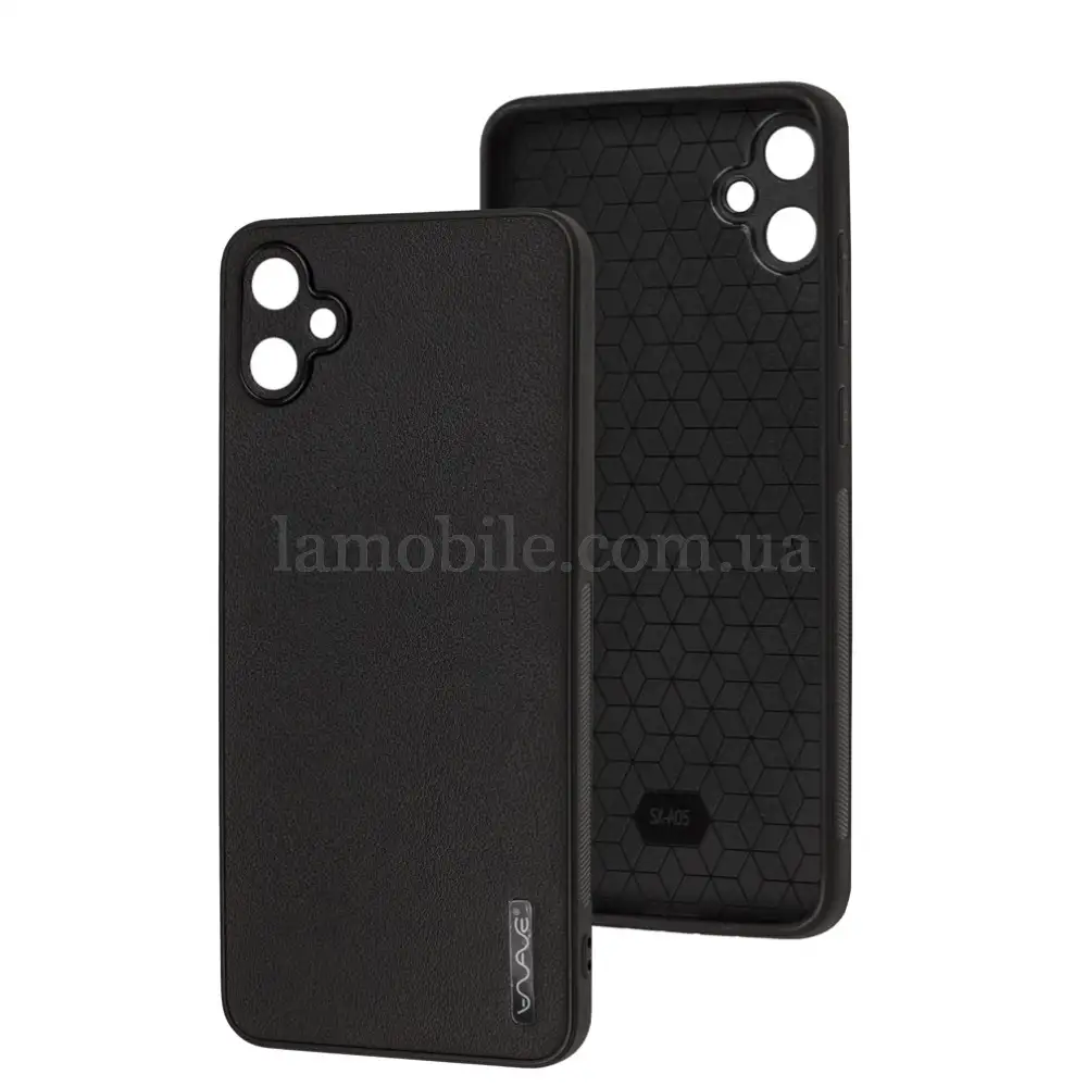 Чохол для Samsung Galaxy A05 (A055) Wave Leather чорний