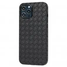 Чехол для iPhone 12 Pro Max Weaving case черный