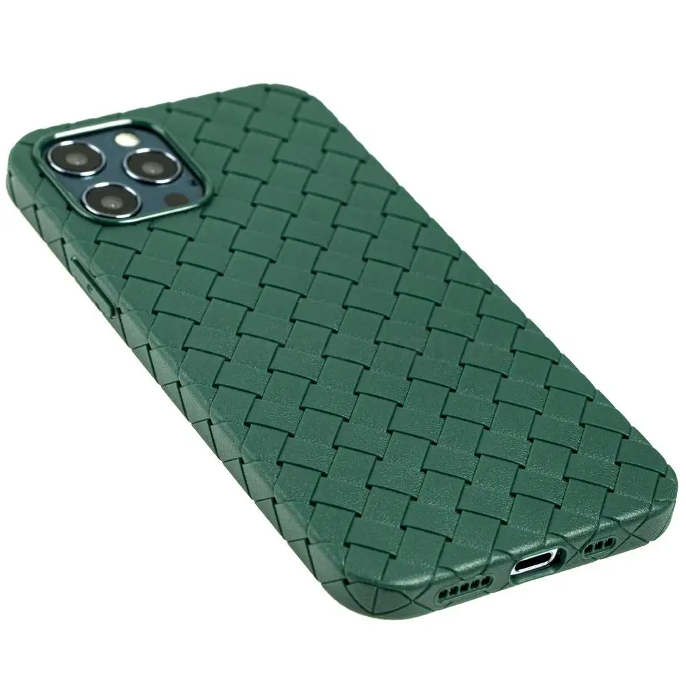 Чохол для iPhone 12 / 12 Pro Weaving case зелений