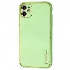Чехол для iPhone 11 Leather Xshield pistachio