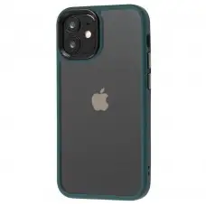 Чохол для iPhone 12 mini Metal Buttons темно-зелений