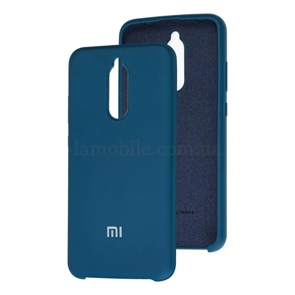 Чохол для Xiaomi Redmi 8 Silky Soft Touch "морської хвилі"