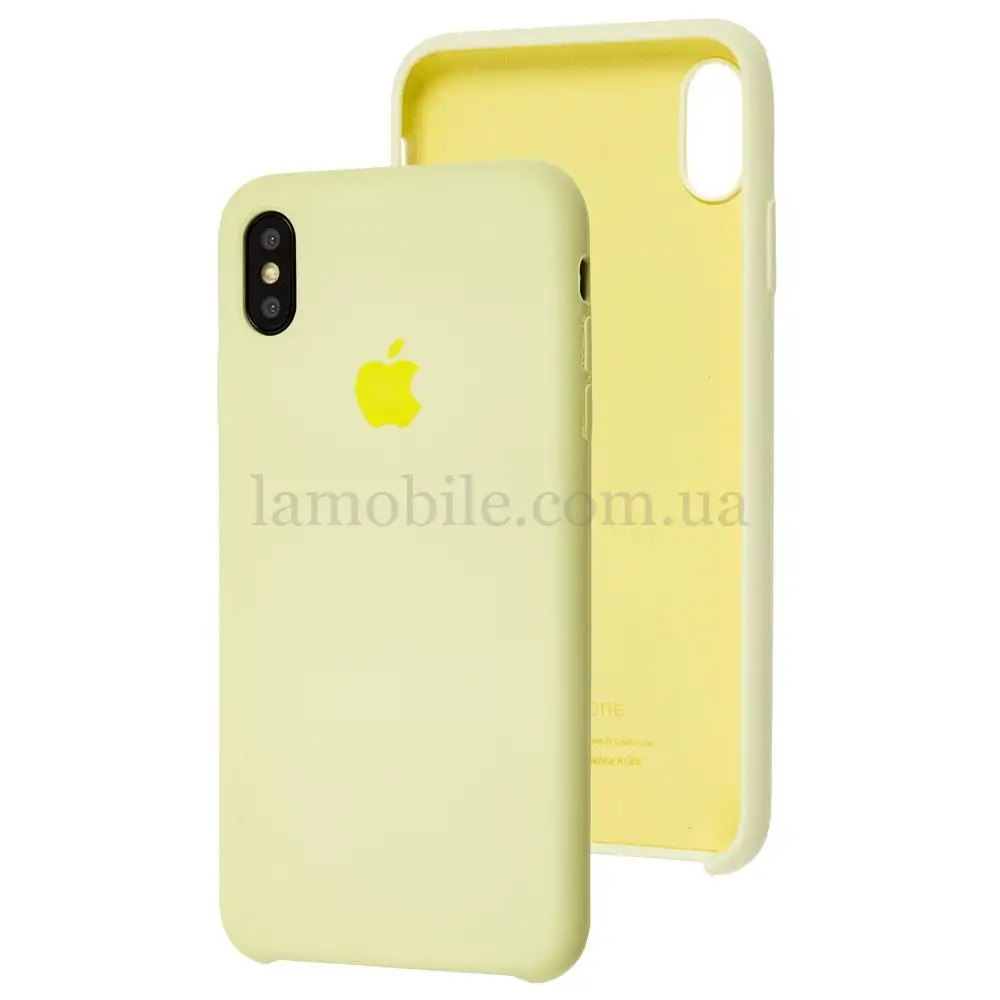 Чохол silicone для iPhone Xs Max case mellow yellow
