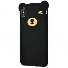 Чохол для iPhone Xr Baseus Bear silicone чорний