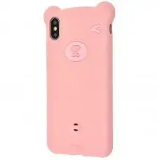 Чохол для iPhone Xr Baseus Bear silicone рожевий