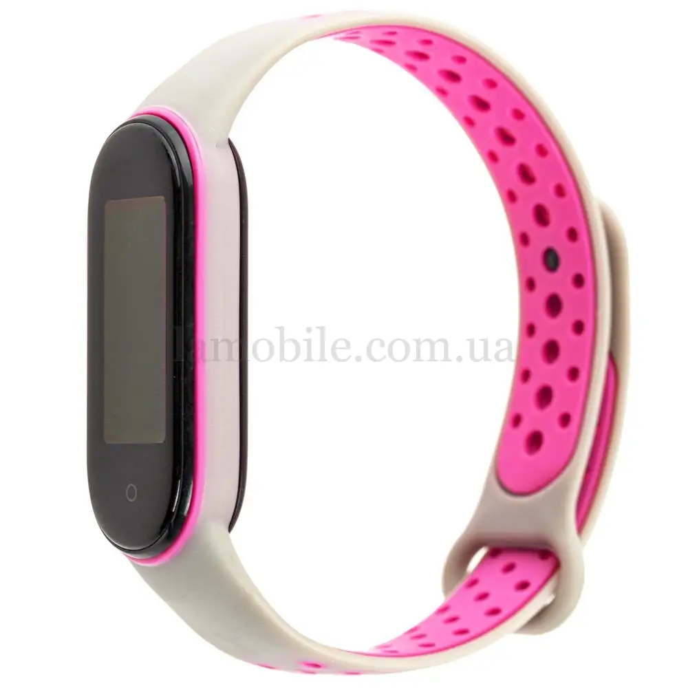 Ремешок для Xiaomi Mi Band 5 Sport Nike gray / pink