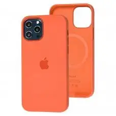 Чехол для iPhone 12 Pro Max Silicone case with MagSafe and Splash Screen pink citrus
