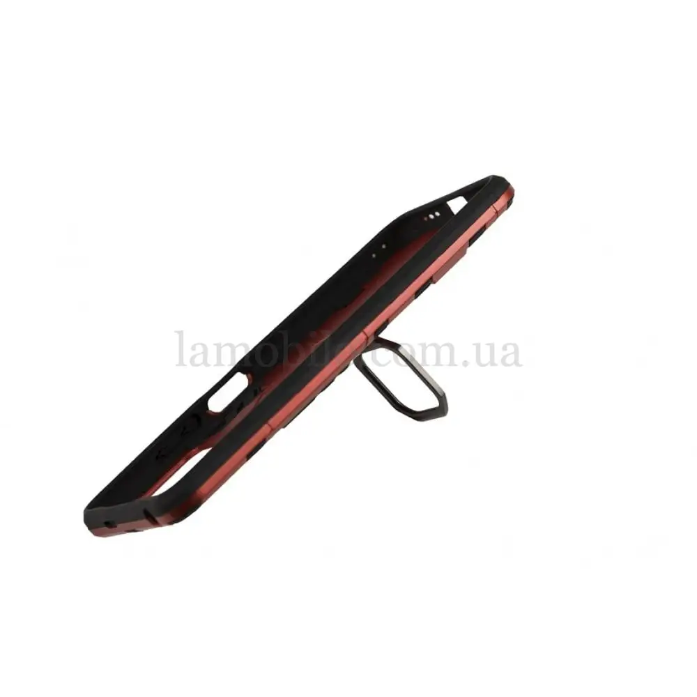 Чехол для  Xiaomi Redmi Note 10 5G Transformer Ring ударопрочный с кольцом красный