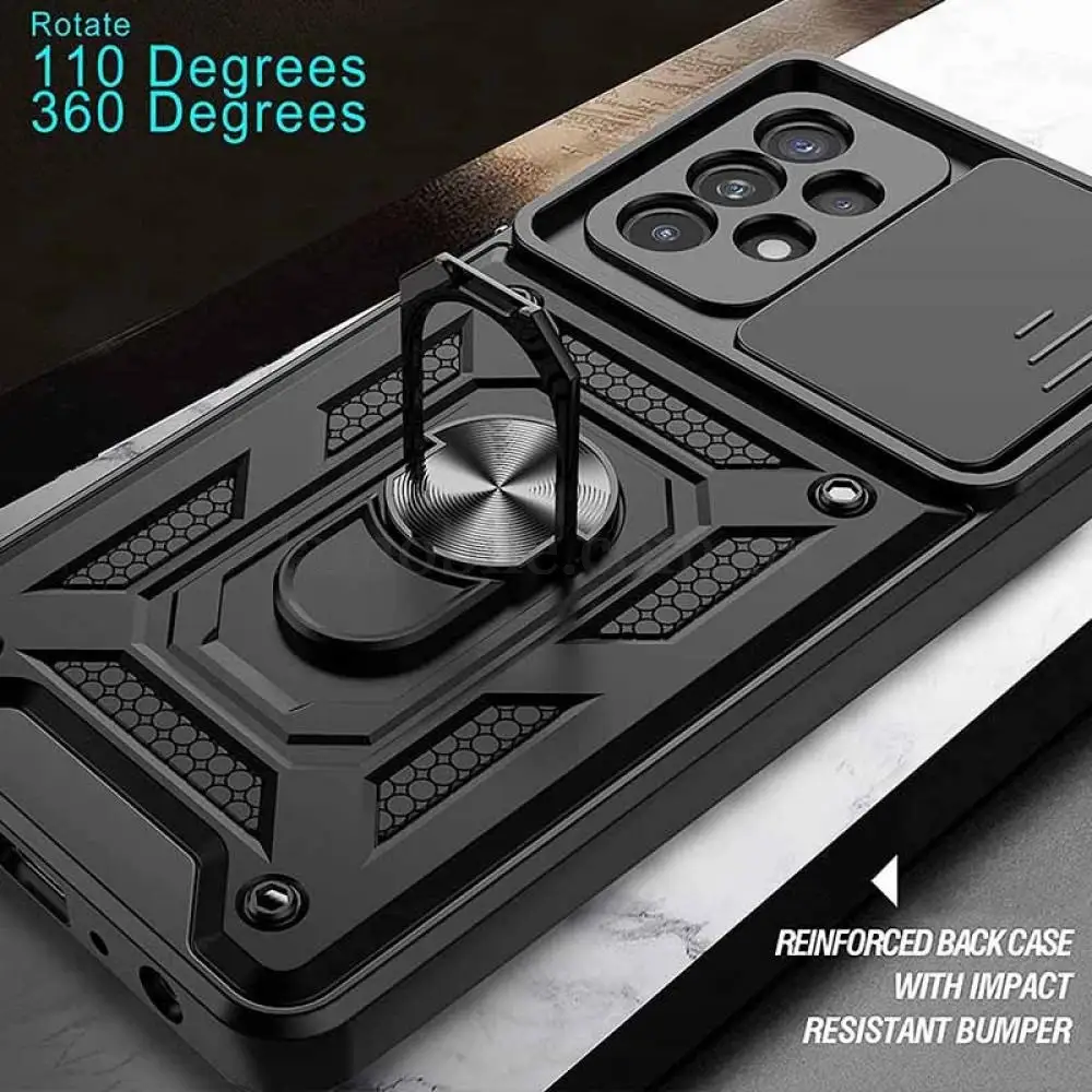 Чехол для Samsung Galaxy A12 (A125) Serge Ring Armor ударопрочный зеленый