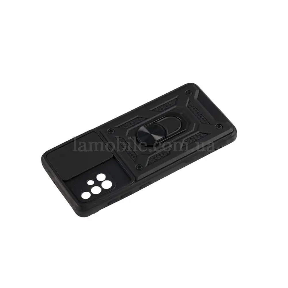 Чехол для Samsung Galaxy A71 (A715) Serge Ring Armor ударопрочный черный