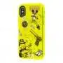 Чохол для iPhone X / Xs Neon print Міккі Маус glamor