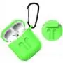 Чехол Hoco для Airpods 1 / 2 + карабин зеленый